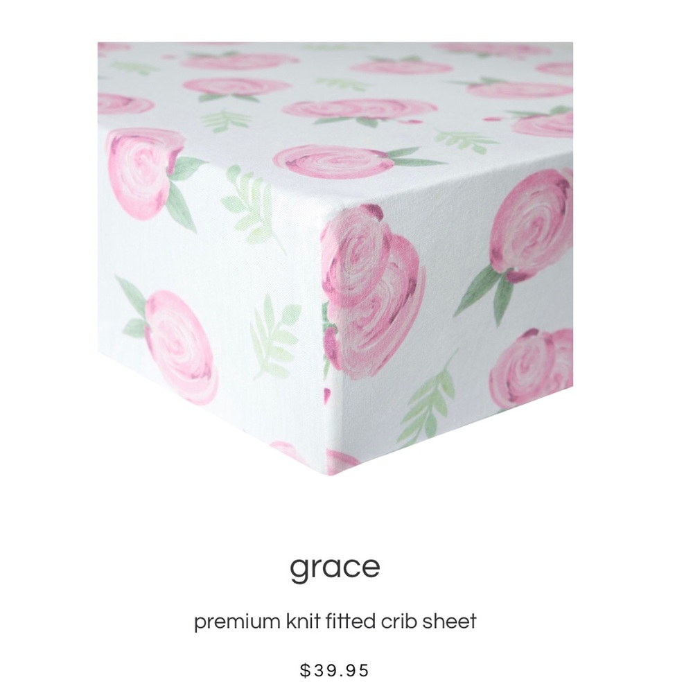 Matching crib sheet and changing pad cover